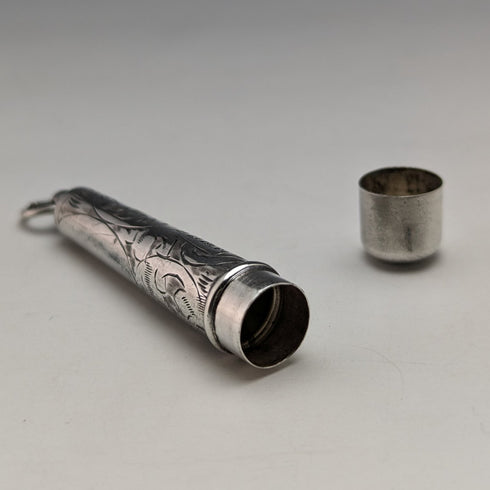 1913 British Antique Sterling Silver Needle Case FRANCIS WEBB